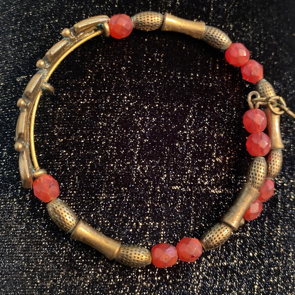 ALEX and ANI VINTAGE 66 Tangerine GOLD BRACELET.